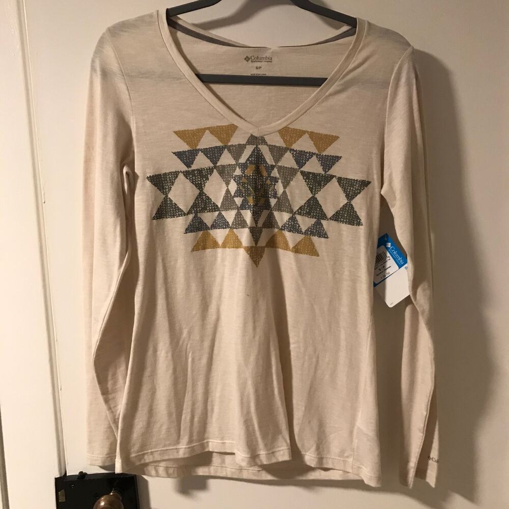 Columbia NWT Women's Rocky Butte Geometric Long Sleeve Tee - Size Small